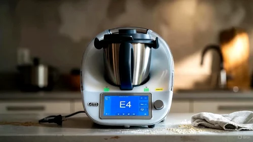 Ambiano Küchenmaschine zeigt Fehlercode E4 auf dem Display nach Überhitzung.
