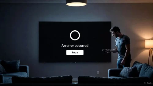 Apple TV App zeigt Fehlermeldung An error occurred auf Smart TV.