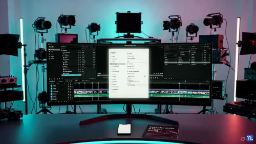 Ein Monitor zeigt die deutschen Einstellungen für Videoformate in CapCut im Jahr 2026.