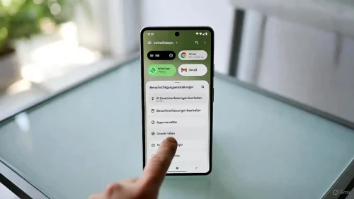 Ein Google Pixel 10 zeigt die neuen Android 16 Benachrichtigungseinstellungen in deutscher Sprache.