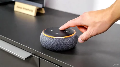 Ein Amazon Echo Gerät wird per Tastendruck ohne App auf Werkseinstellungen zurückgesetzt.