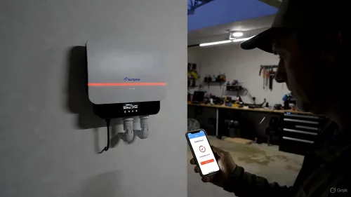 Sungrow Wallbox zeigt rote Fehler-LED und keine Verbindung in der Smartphone-App an.