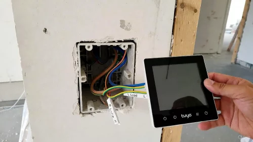 Tuya Thermostat Fußbodenheizung Verkabelung mit Neutralleiter.