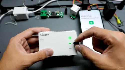 Sonoff Gerät in den AP Pairing Modus versetzen für eWeLink App.