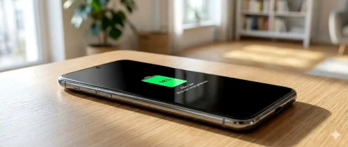 Smartphone Display zeigt 80 Prozent Akku an, während das Gerät plötzlich schwarz wird.