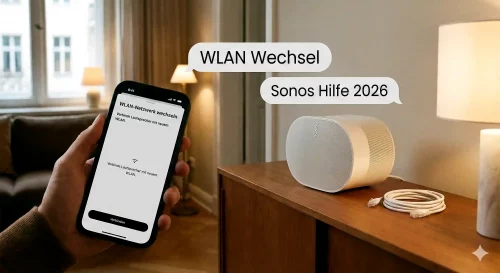 Dein Sonos-System erkennt das neue WLAN nicht? Erfahre, wie du das Netzwerk-Update in der App durchführst oder per Ethernet-Kabel 2026 wieder Musik hörst.